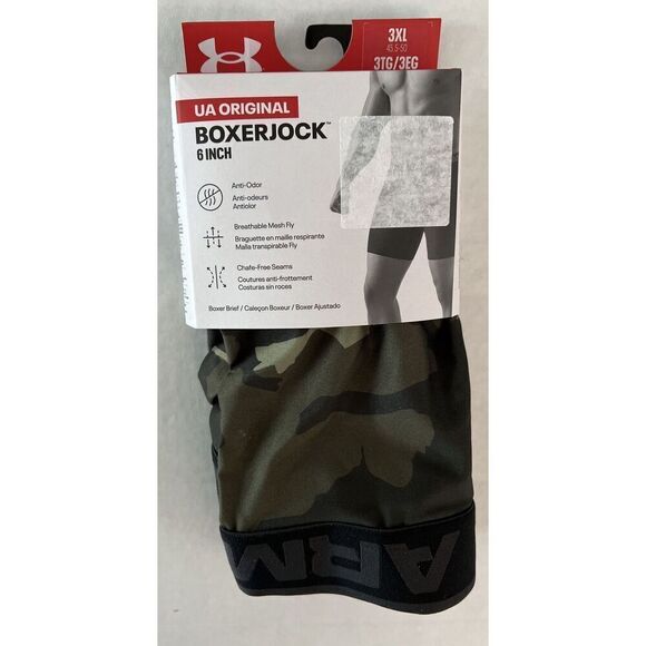 Under armour Boxers Mens 3XL BoxerJock O Series 6 Inch Green Camouflage - Picture 2 of 4